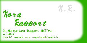 nora rapport business card